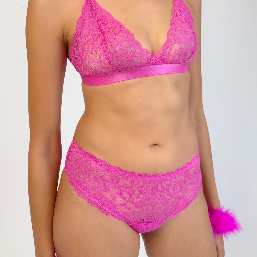 Spitzen Slip Pink Anti Cameltoe