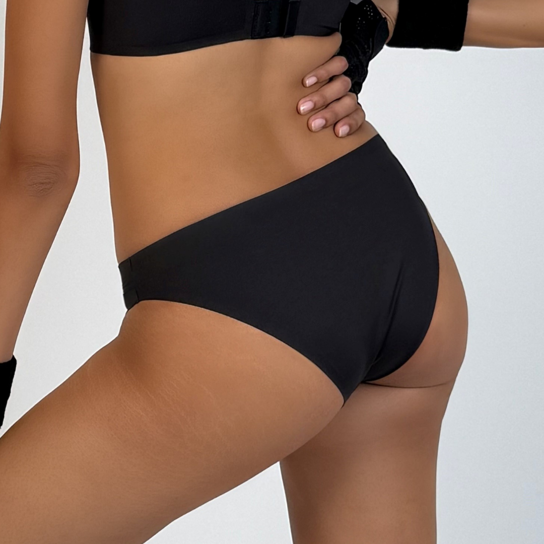 Slip Damen schwarz nahtlos Anti Cameltoe