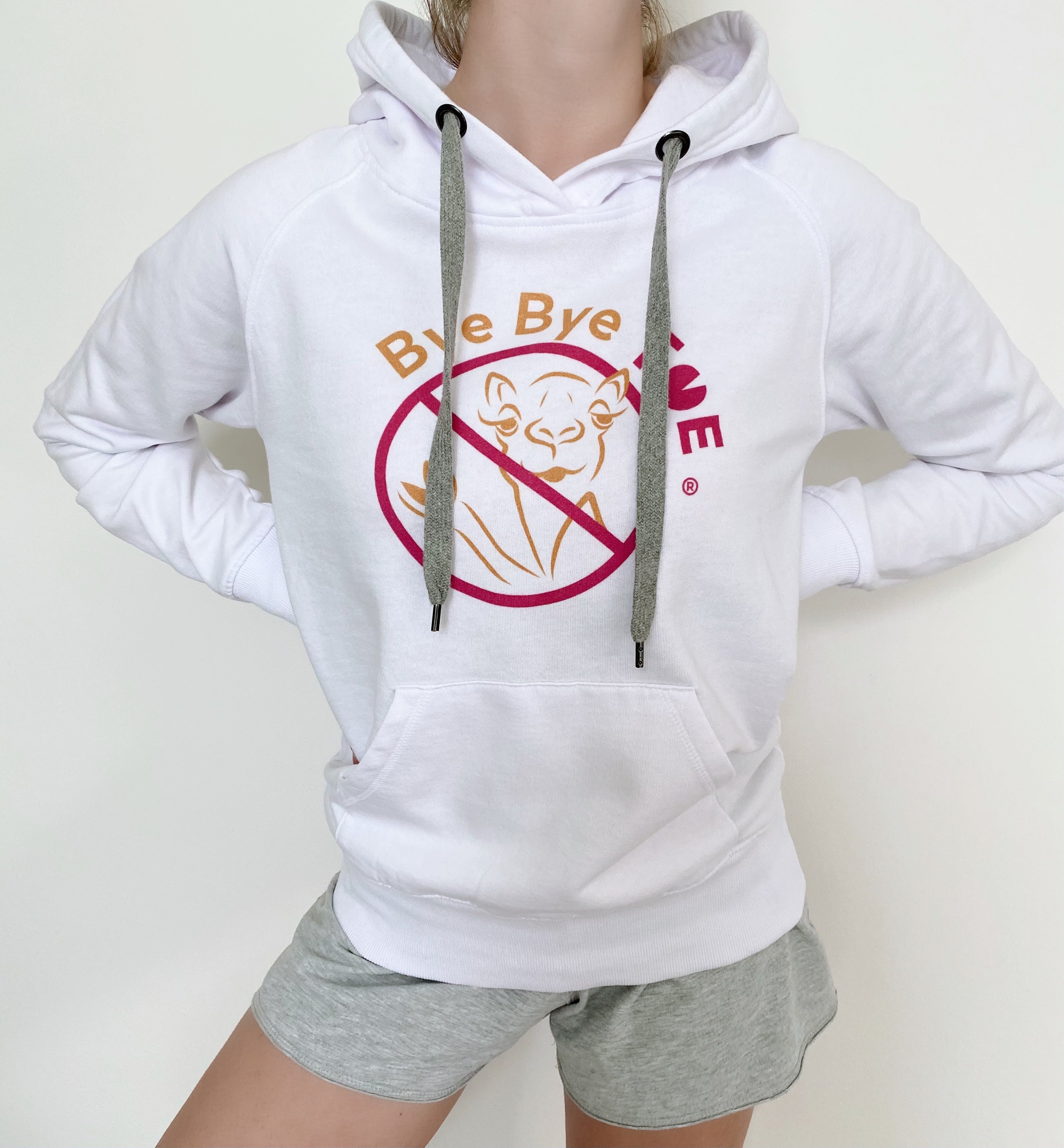 ByeByeToe® Hoodie weiss