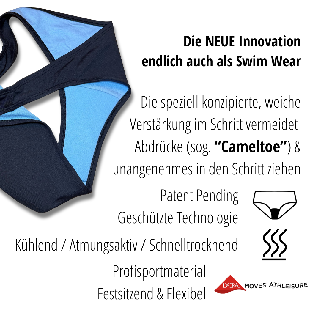 Bikini Hose vermeidet Cameltoe schwarz