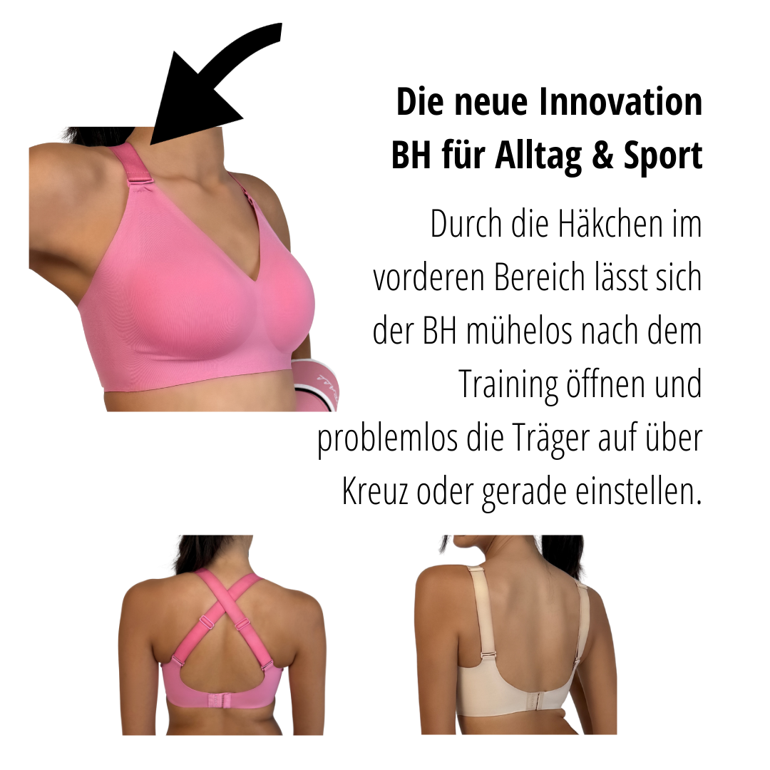 Sport Everyday BH rosa ohne Bügel nahtlos bequem