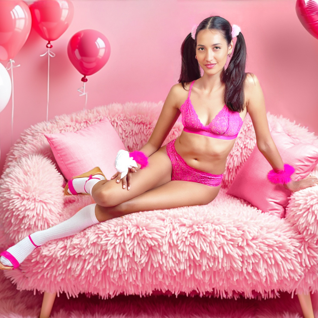 Spitzen Hipster Pink Anti Cameltoe