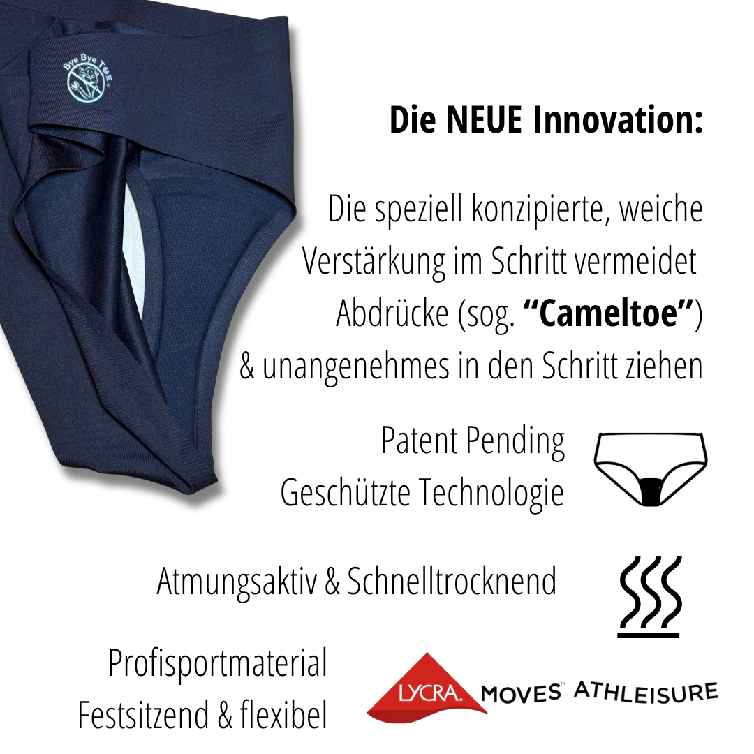 Slip Damen schwarz nahtlos Anti Cameltoe