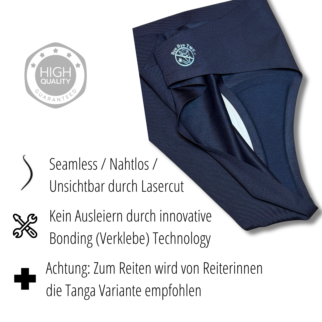 Slip Damen schwarz nahtlos Anti Cameltoe