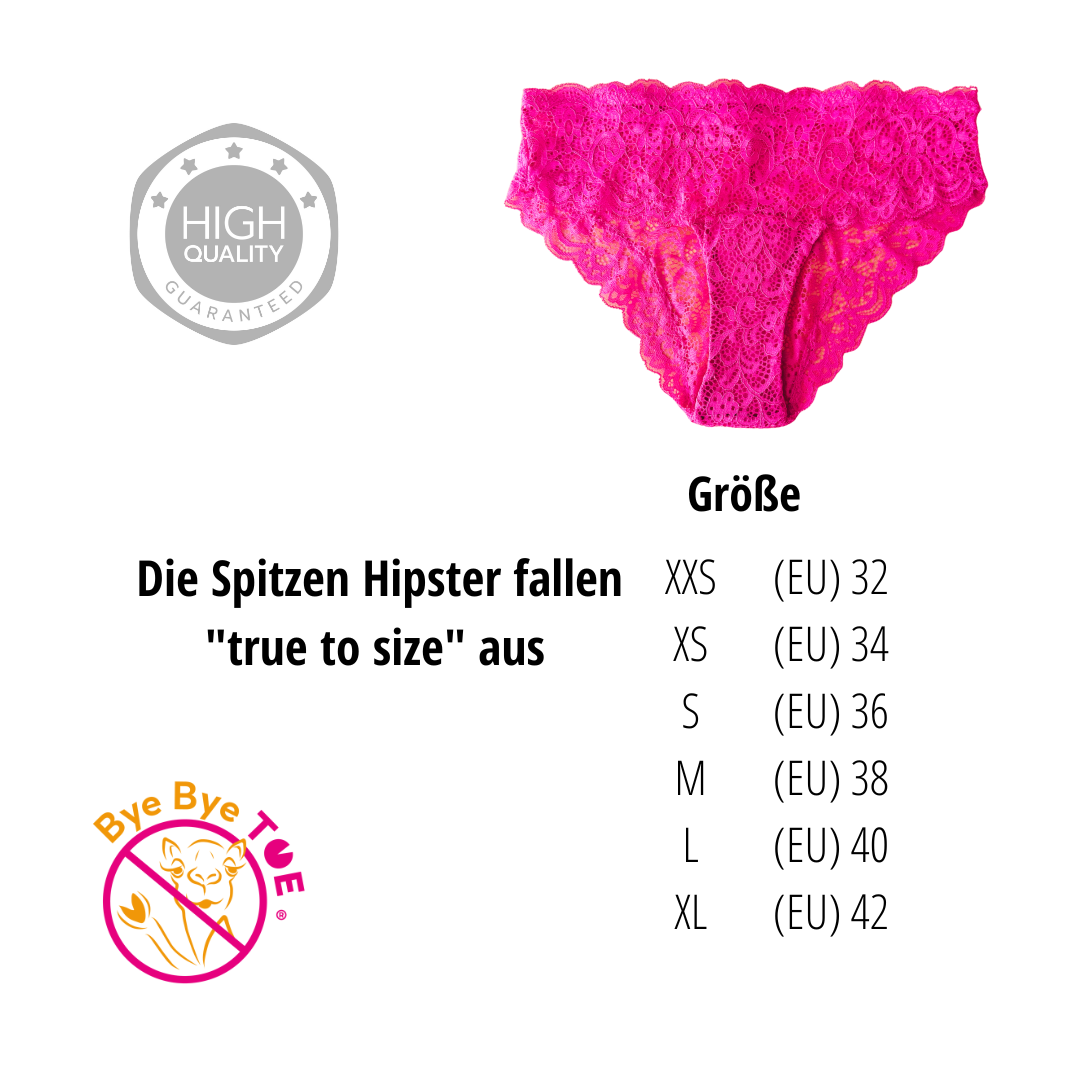 Spitzen Hipster Pink Anti Cameltoe