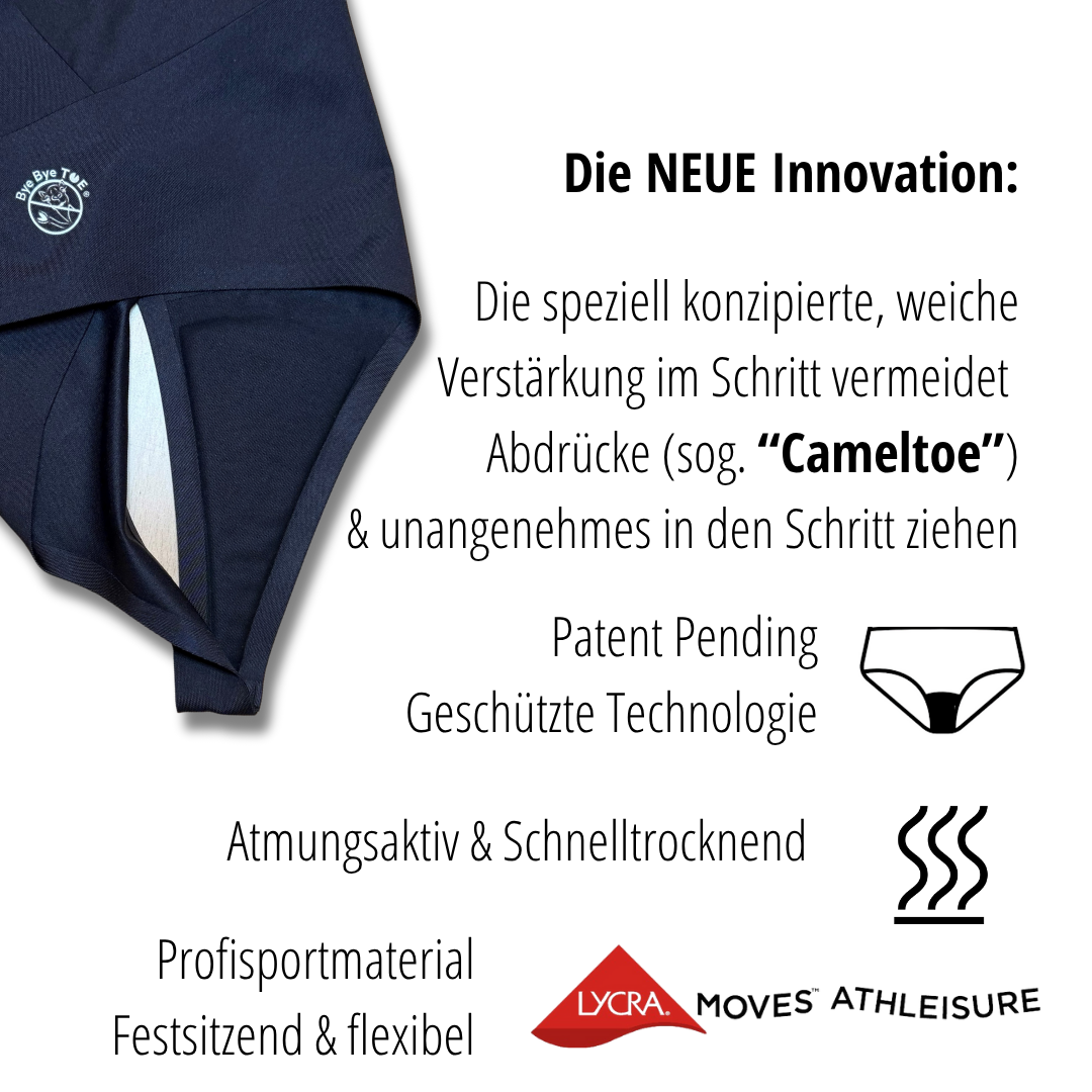 Tanga schwarz Anti Cameltoe