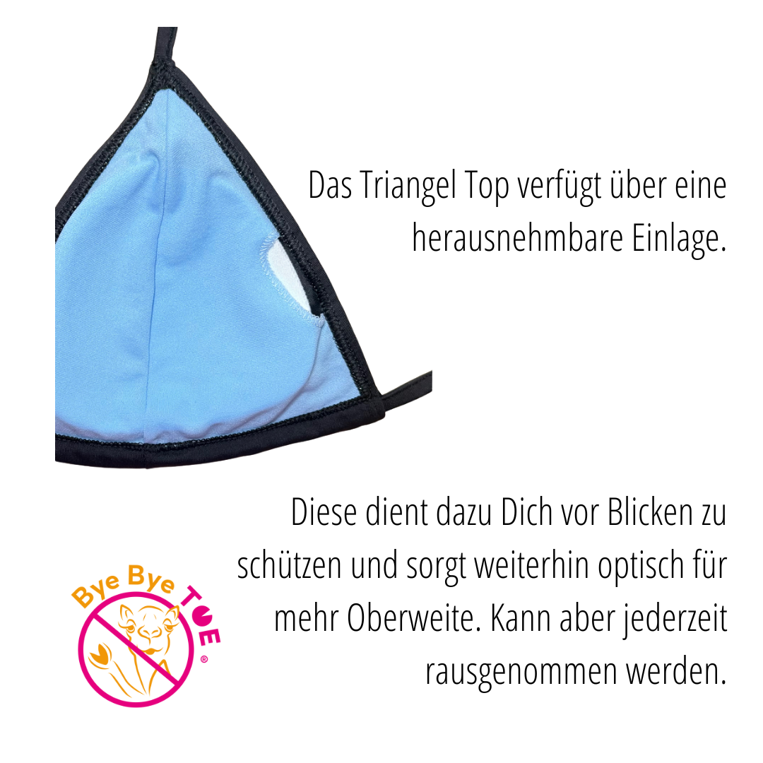 ByeByeToe® Triangel Bikini Top Black