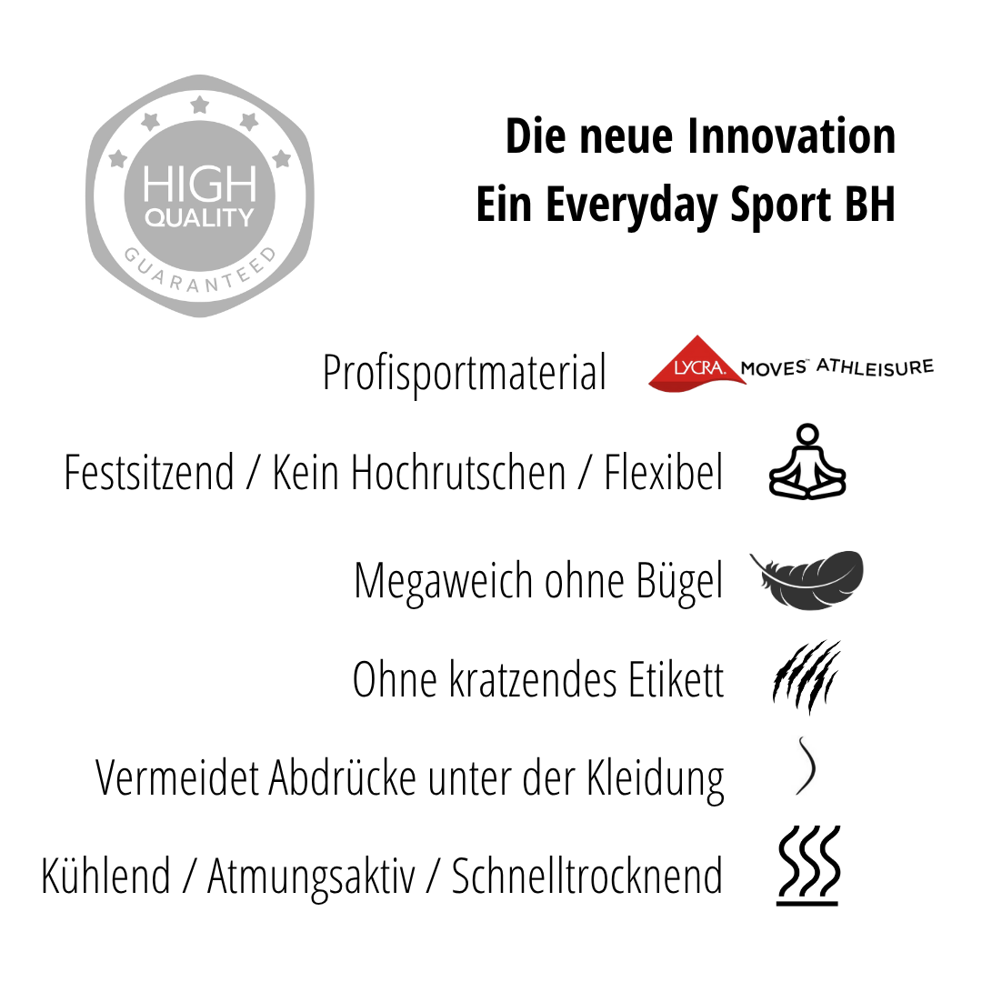 Sport Everyday BH ohne Bügel nahtlos bequem